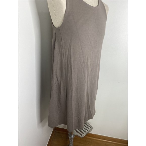 New Sigrid Olsen Dress Womens Sz Medium Gray Sleeveless Shift A Line Round Neck - Picture 4 of 8